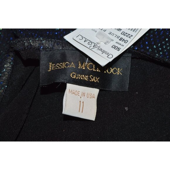 NWT Vintage y2k Gunne Sax Jessica McClintock Blue Sequined Gown Junior Size 11 - Picture 4 of 9